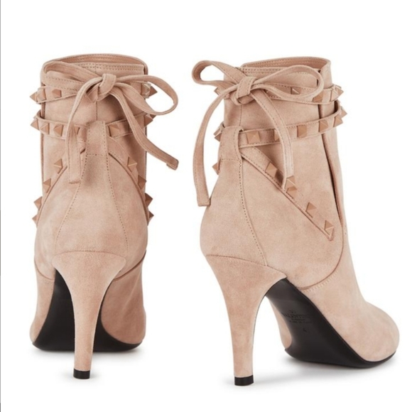 Valentino Gravani Rockstud Suede Booties - Picture 7 of 16